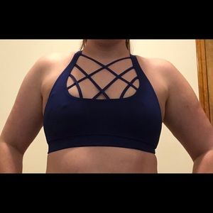 Cute dark purple sports bra